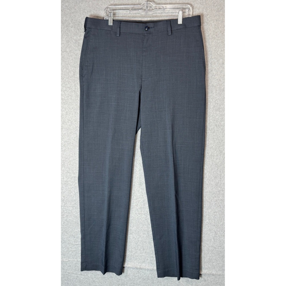 Savane Dress Pants‎ Gray 36x32 Polyester Blend Career Business Casual